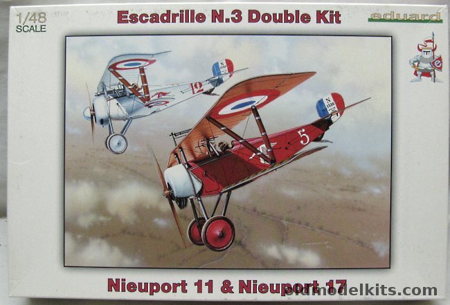 Eduard 1/48 Nieuport 11 and Nieuport 17 Double Kit - Escadrille N.3, 8072 plastic model kit